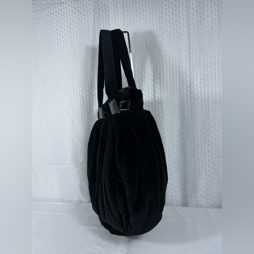 See by Chloé Black Velvet Tote Bag with Butterfly Charm & Dust Bag - Picture 4 of 12